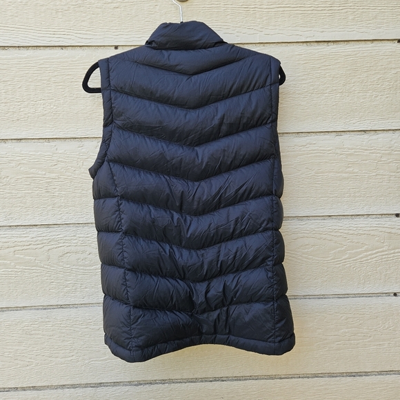 Eddie Bauer black 650 fill down and feather quilted vest medium - Picture 2 of 7